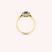 Anello Iris Zaffiro 6x4 - Varengo Gioielli