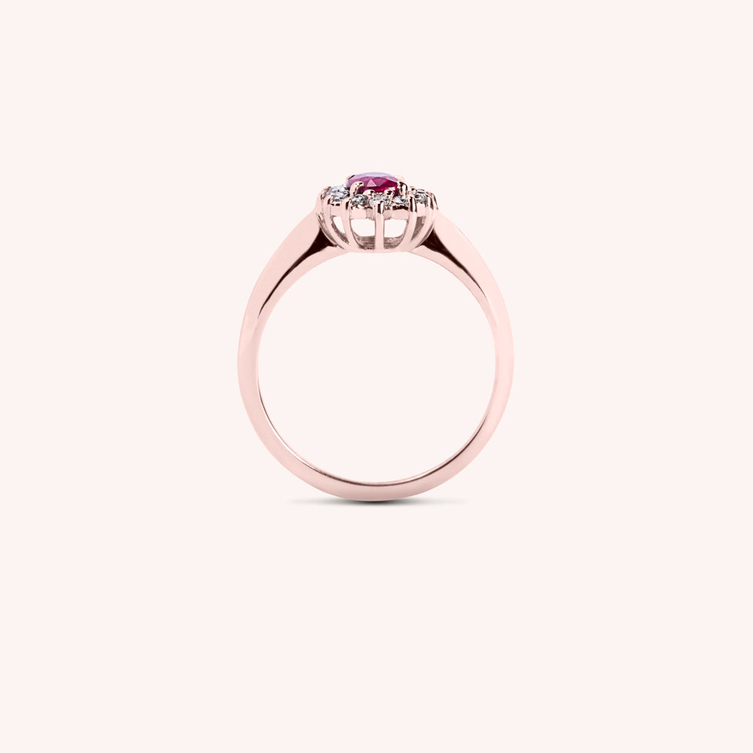 Anello Iris Rubino 6x4 - Varengo Gioielli