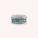 Lade das Bild in die Galerie hoch, Anello Phoese Smeraldi Oro bianco - Varengo Gioielli