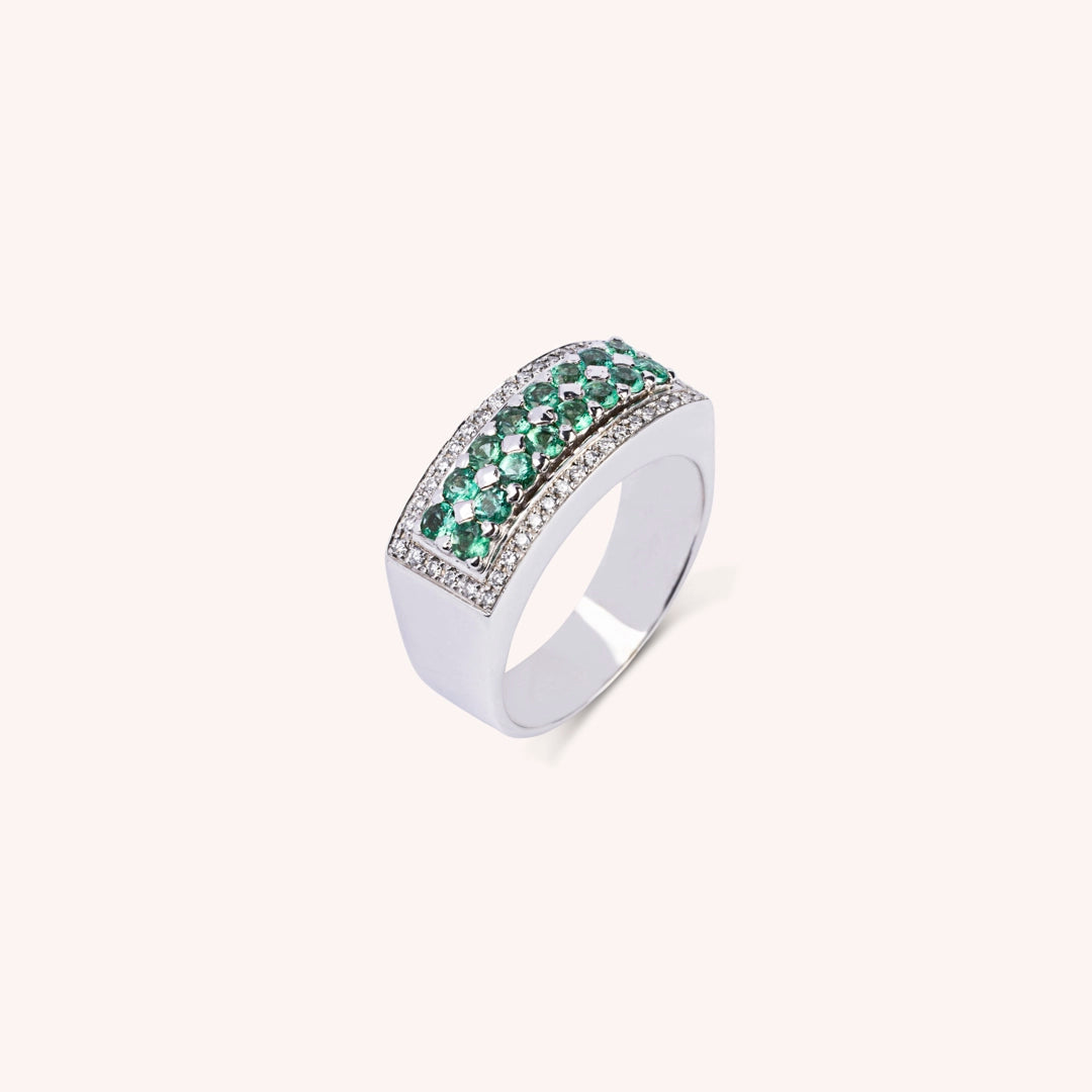 Anello Phoese Smeraldi - Varengo Gioielli
