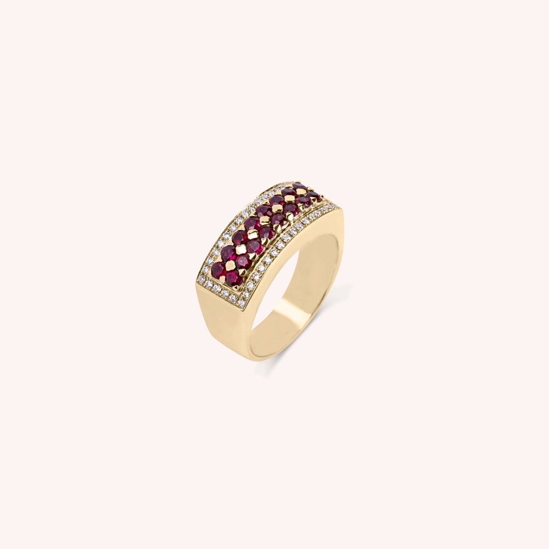 Anello Phoese Rubini - Varengo Gioielli