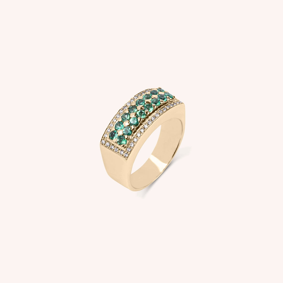 Anello Phoese Smeraldi - Varengo Gioielli