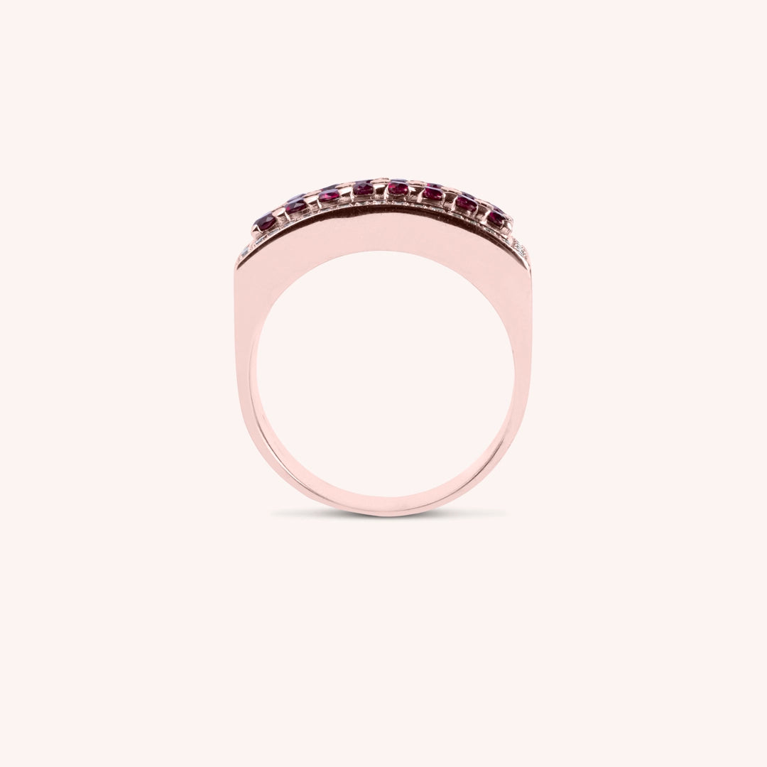 Anello Phoese Rubini - Varengo Gioielli