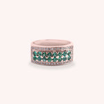 Lade das Bild in die Galerie hoch, Anello Phoese Smeraldi Oro rosa - Varengo Gioielli