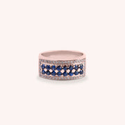 Anello Phoese Zaffiri Oro rosa - Varengo Gioielli