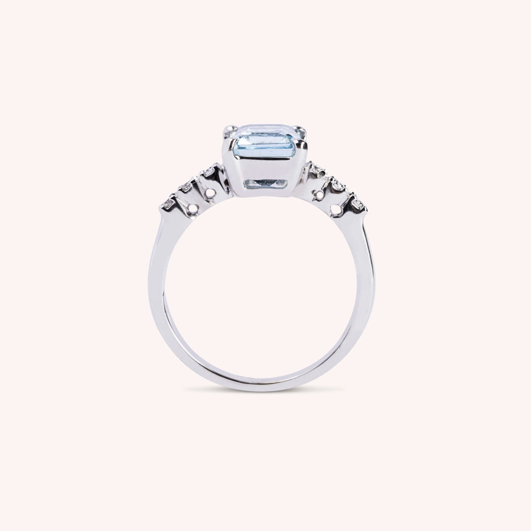 Anello Selene Acquamarina - Varengo Gioielli