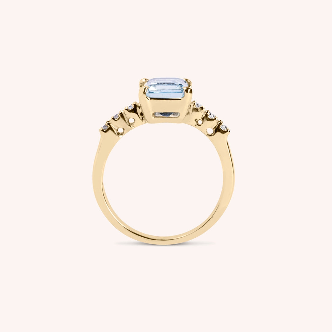 Anello Selene Acquamarina - Varengo Gioielli