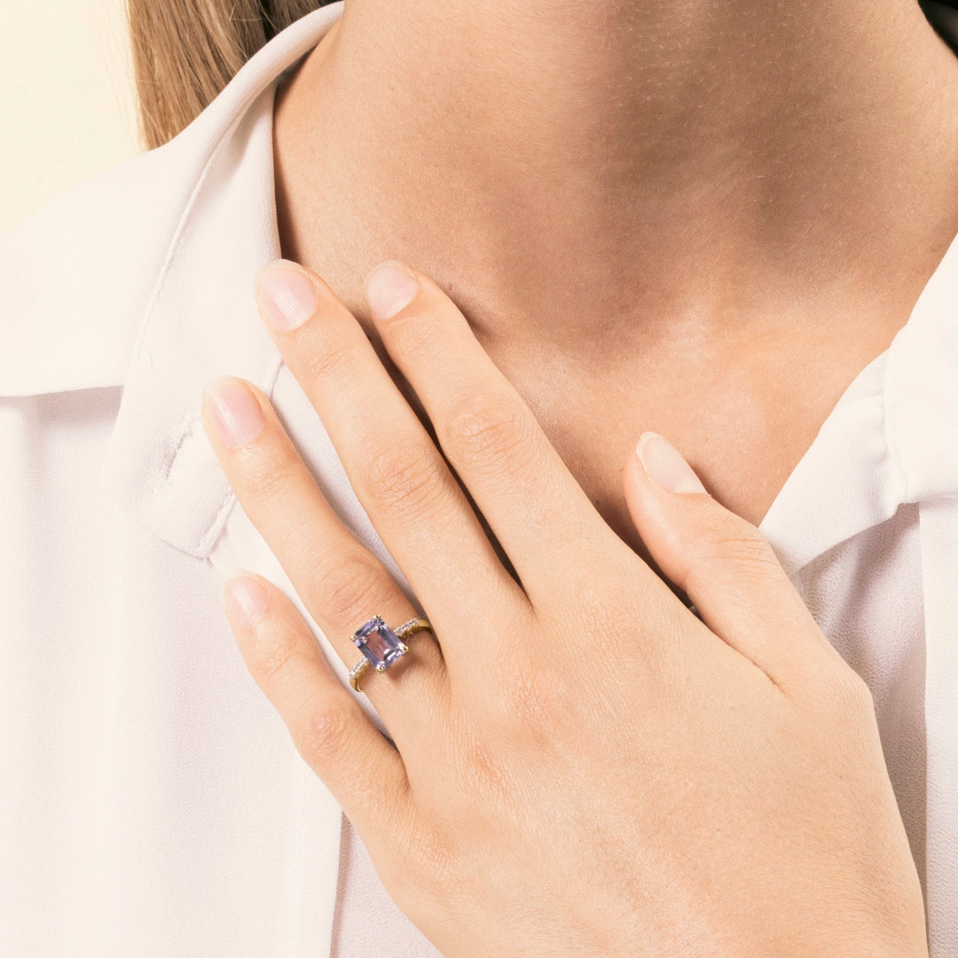 Anello Selene Ametista - Varengo Gioielli