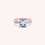 Anello Selene Acquamarina Oro rosa - Varengo Gioielli