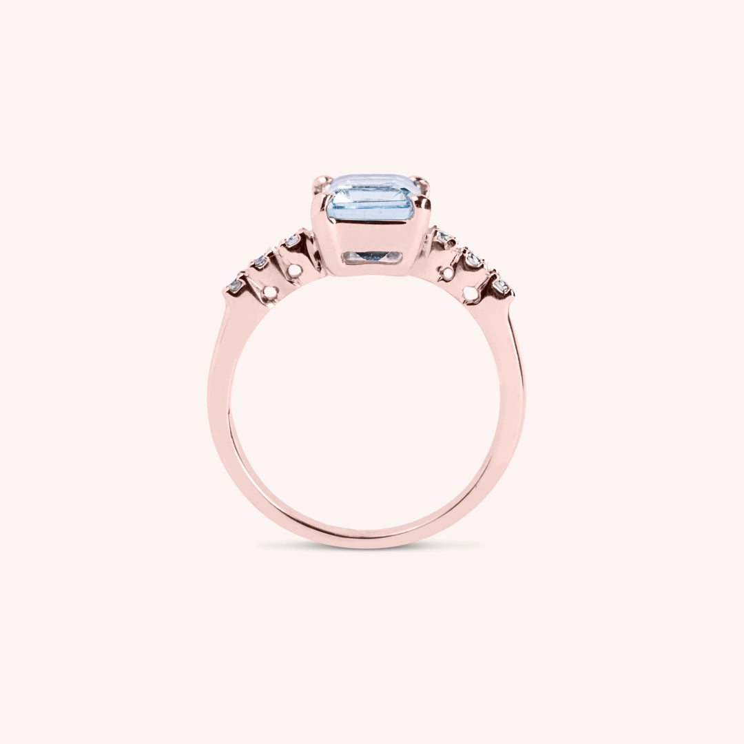 Anello Selene Acquamarina - Varengo Gioielli