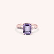 Anello Selene Ametista Oro rosa - Varengo Gioielli