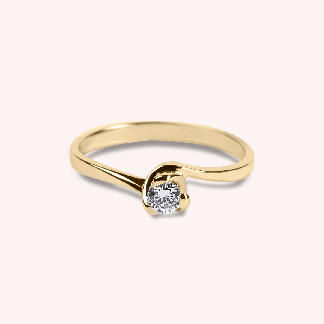 Anello Solitario Apollo Oro giallo - Varengo Gioielli