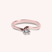 Anello Solitario Apollo Oro rosa - Varengo Gioielli