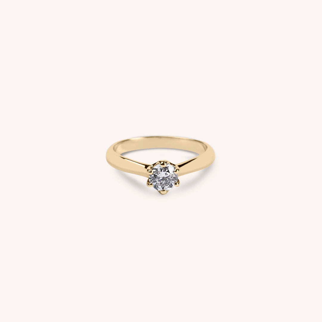 Anello Solitario Ares Oro giallo - Varengo Gioielli
