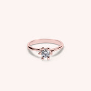 Anello Solitario Arge Oro rosa - Varengo Gioielli