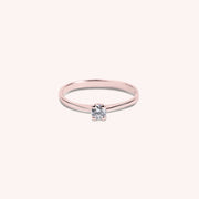 Anello Solitario Asia Oro rosa - Varengo Gioielli
