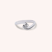 Anello Solitario Calipso Oro bianco - Varengo Gioielli