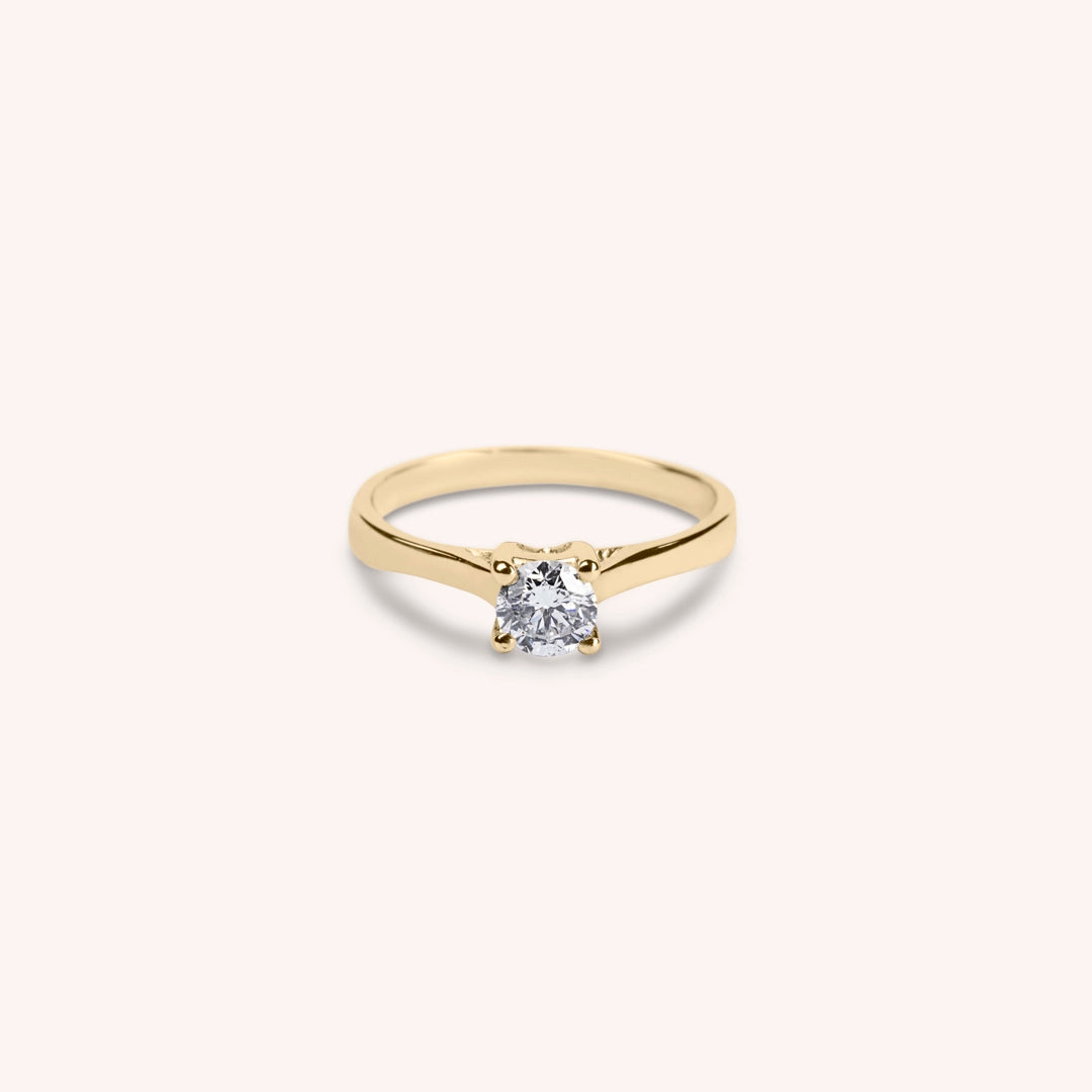 Anello Solitario Clizia Oro giallo - Varengo Gioielli