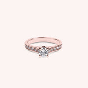 Anello Solitario Dione Oro rosa - Varengo Gioielli