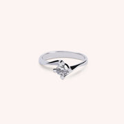 Anello Solitario Euribia Oro bianco - Varengo Gioielli