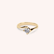 Anello Solitario Euribia Oro giallo - Varengo Gioielli