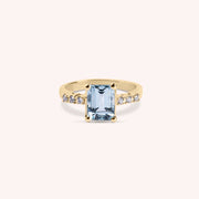 Anello Selene Acquamarina Oro giallo - Varengo Gioielli
