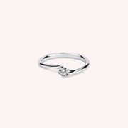 Anello Solitario Iride Oro bianco - Varengo Gioielli