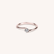 Anello Solitario Iride Oro rosa - Varengo Gioielli