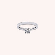Anello Solitario Minerva Oro bianco - Varengo Gioielli