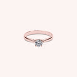Carica l’immagine nella galleria, Anello Solitario Minerva Oro rosa - Varengo Gioielli