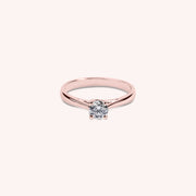 Anello Solitario Minerva Oro rosa - Varengo Gioielli