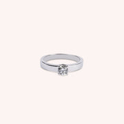 Anello Solitario Teti Oro bianco - Varengo Gioielli