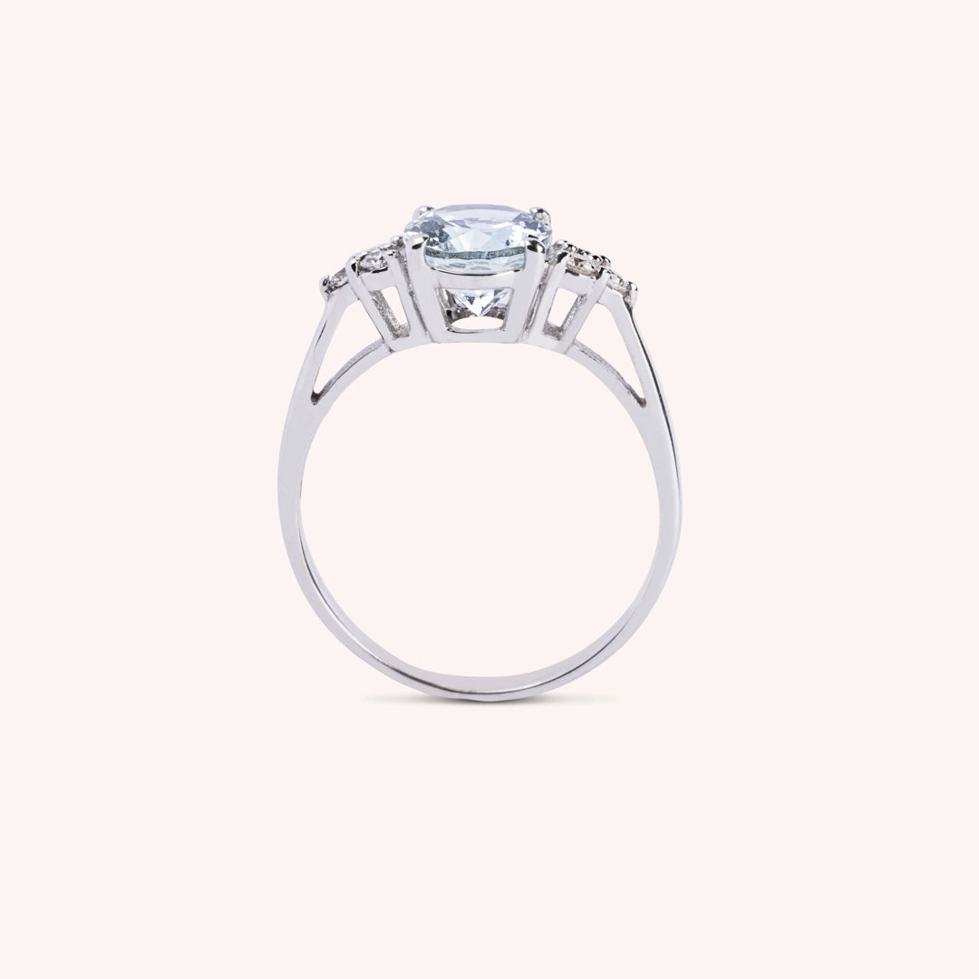 Anello Tiche Acquamarina - Varengo Gioielli