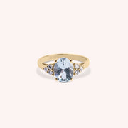 Anello Tiche Acquamarina Oro giallo - Varengo Gioielli