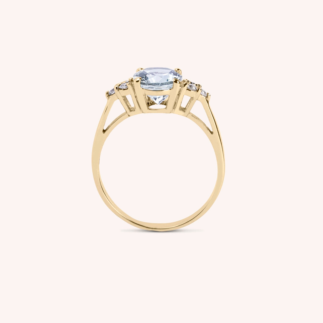 Anello Tiche Acquamarina - Varengo Gioielli