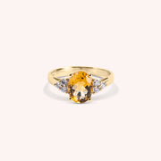 Anello Tiche Citrino Oro giallo - Varengo Gioielli