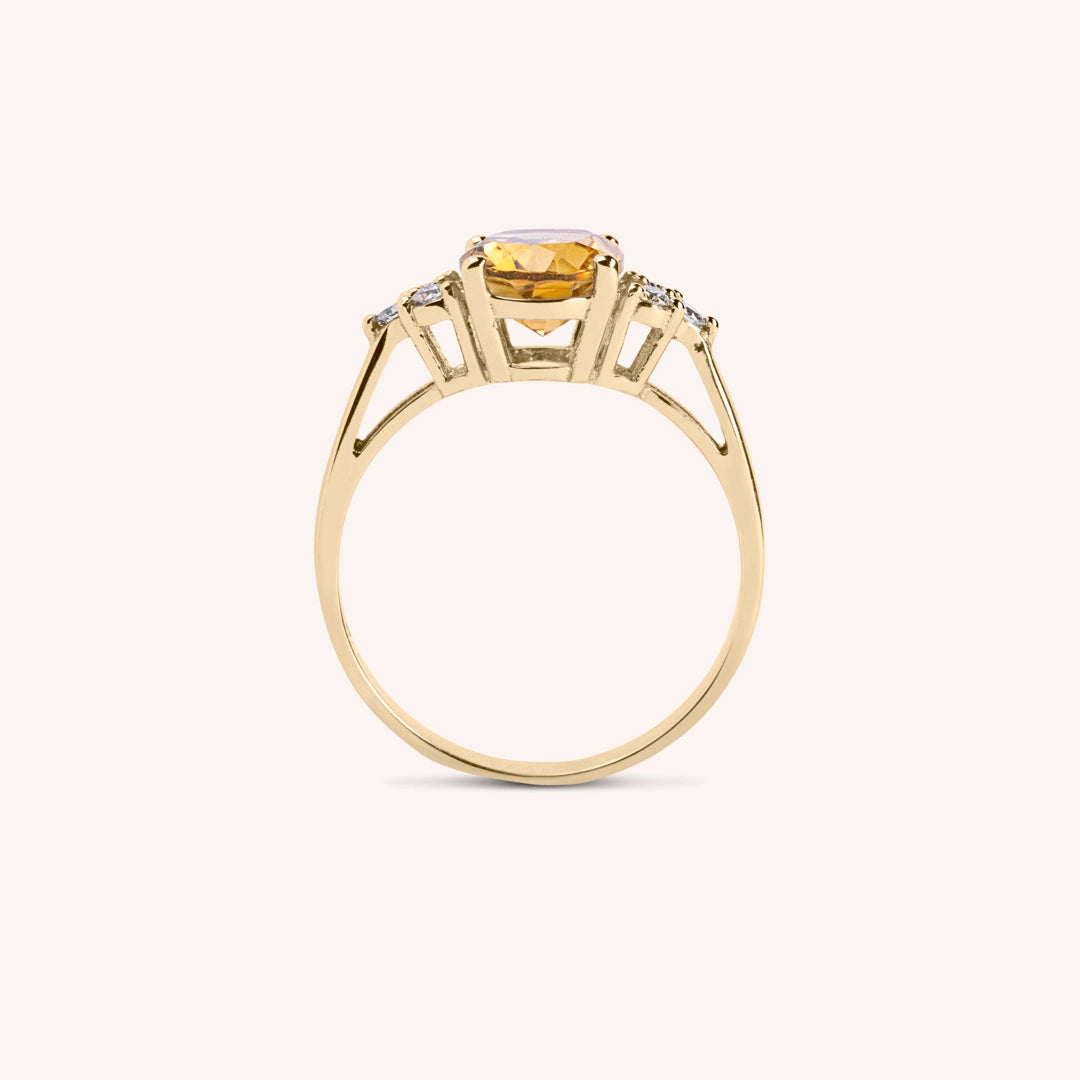 Anello Tiche Citrino - Varengo Gioielli
