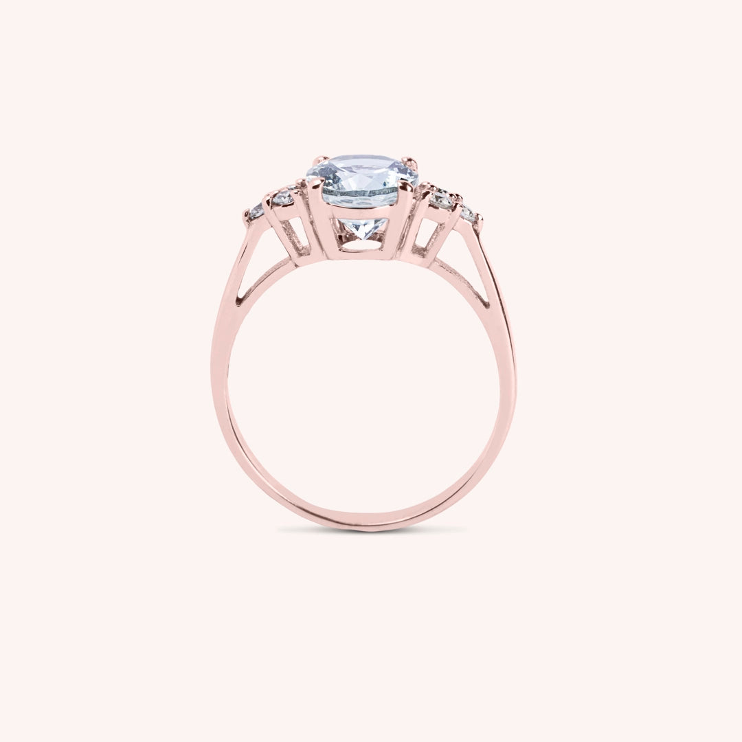 Anello Tiche Acquamarina - Varengo Gioielli