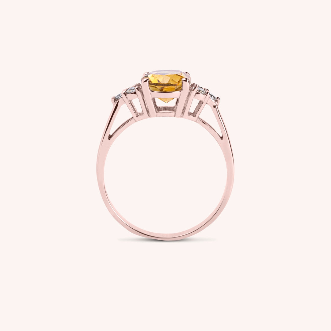 Anello Tiche Citrino - Varengo Gioielli