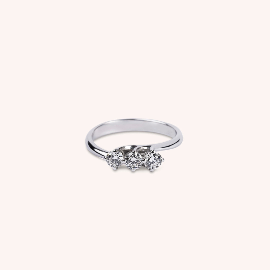 Anello Trilogy Cloe Oro bianco - Varengo Gioielli