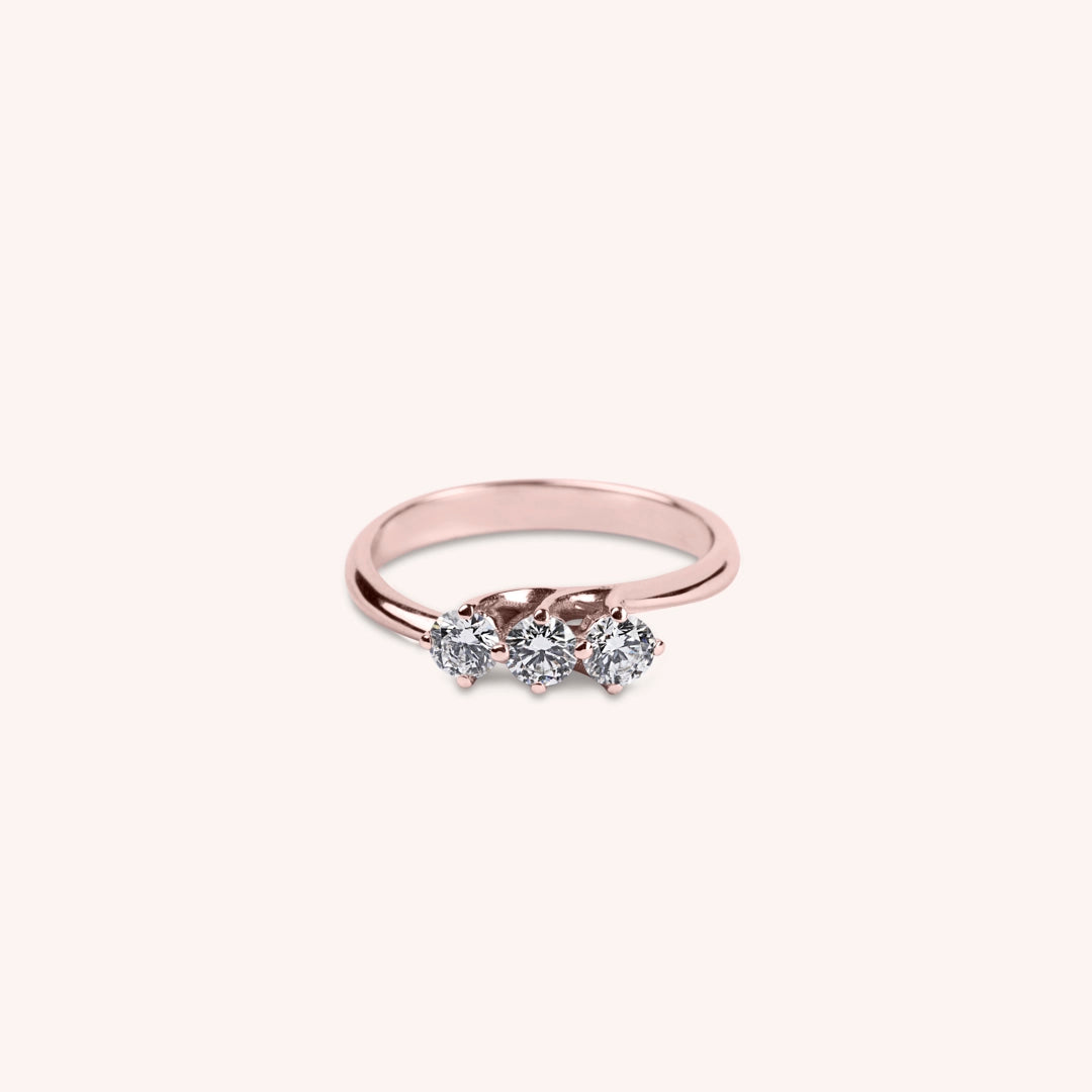 Anello Trilogy Cloe Oro rosa - Varengo Gioielli