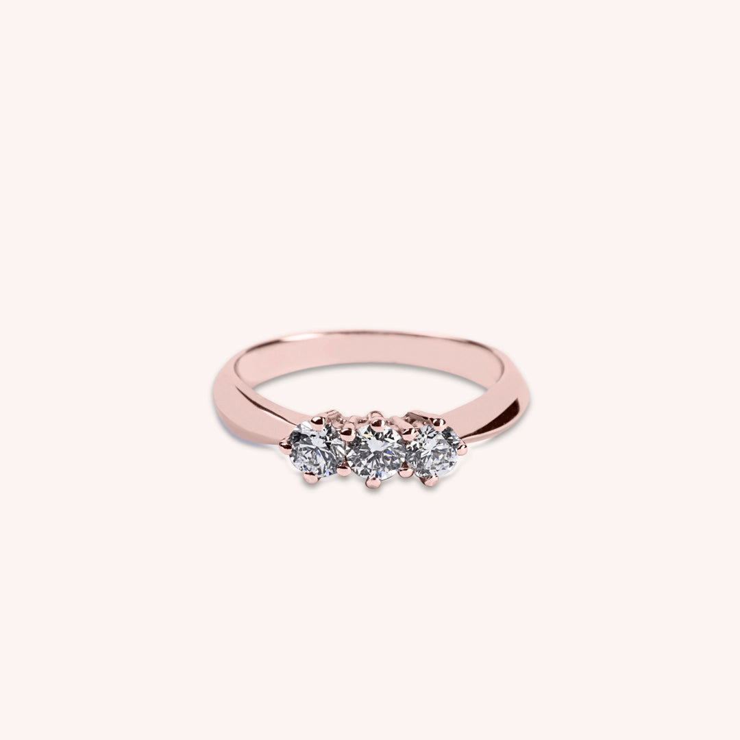 Anello Trilogy Daira Oro rosa - Varengo Gioielli