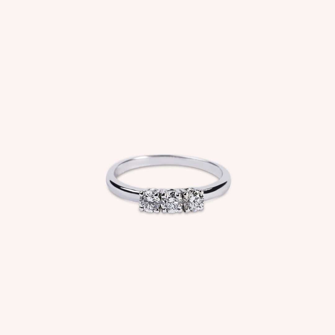 Anello Trilogy Teti Oro bianco - Varengo Gioielli