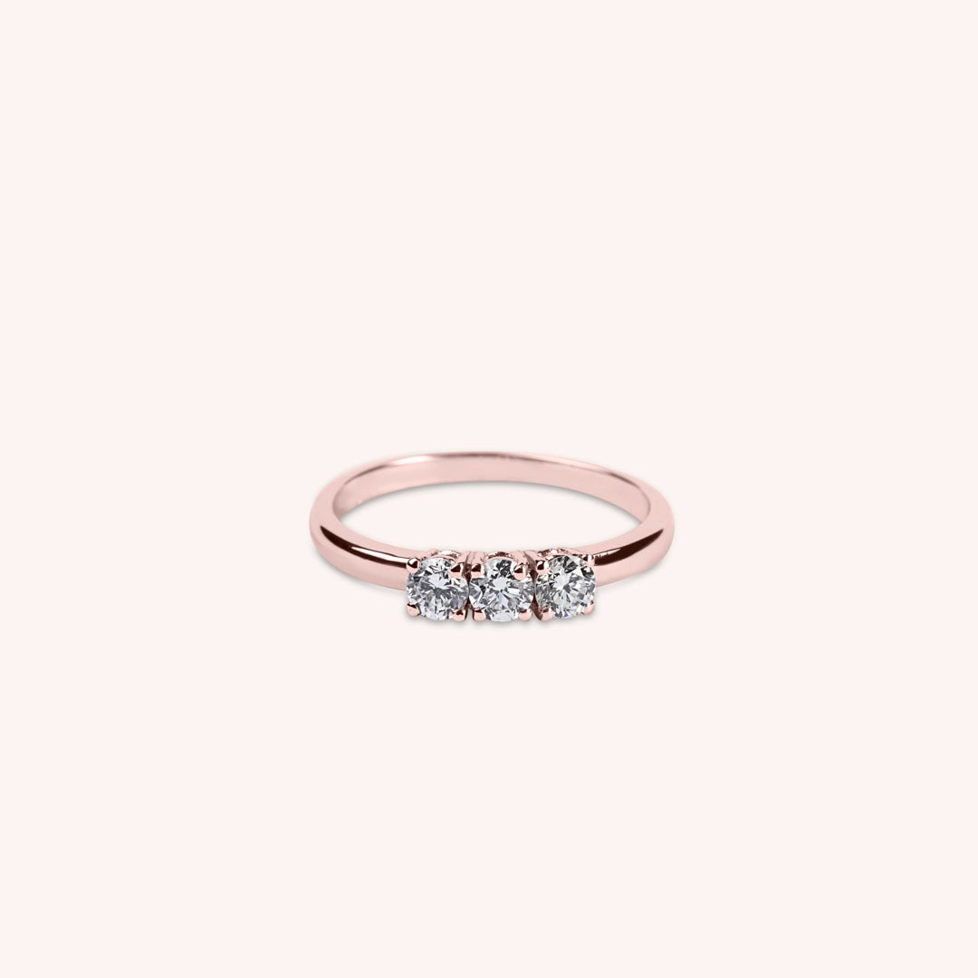 Anello Trilogy Teti Oro rosa - Varengo Gioielli