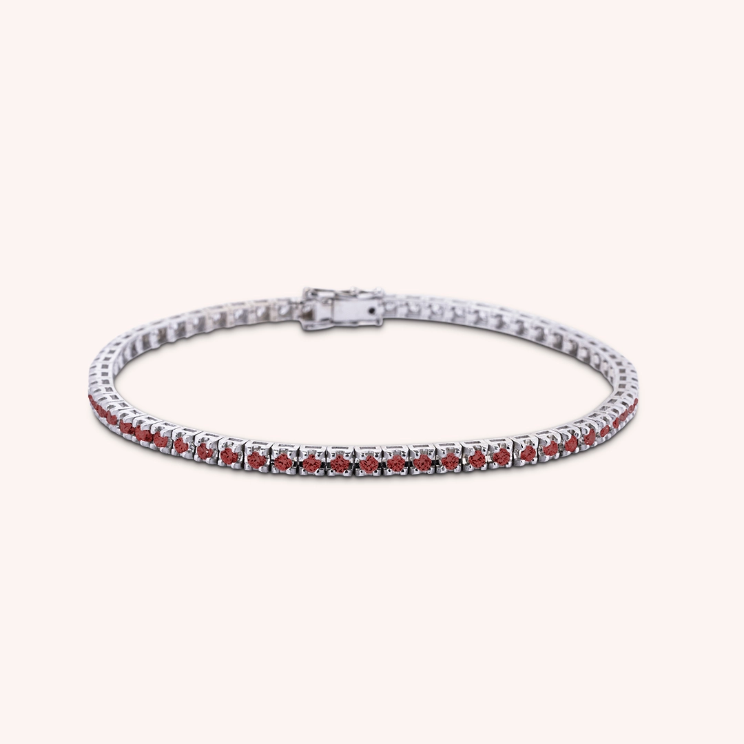 Bracciale Afrodite Rubini Oro bianco - Varengo Gioielli