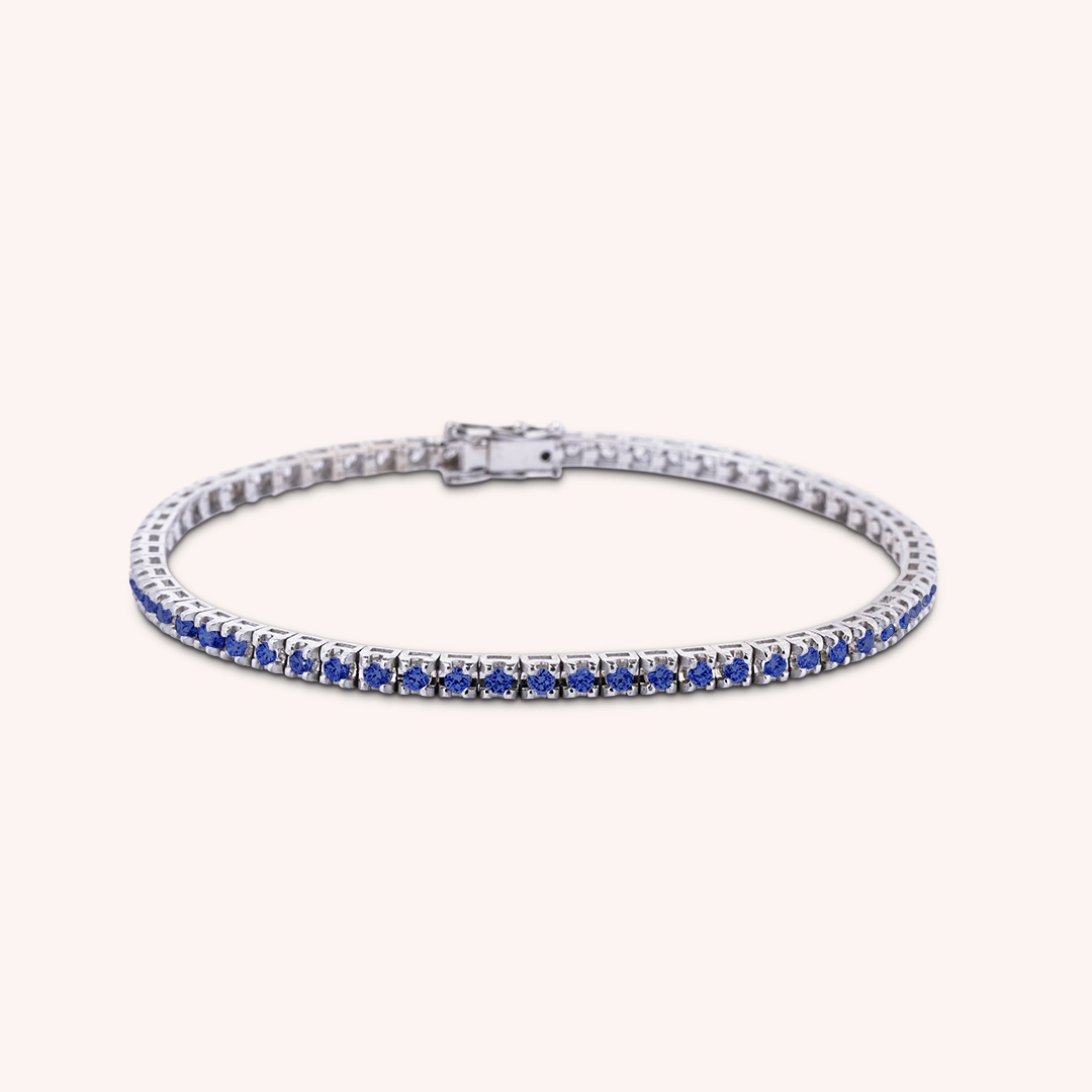 Bracciale Afrodite Zaffiri Oro bianco - Varengo Gioielli
