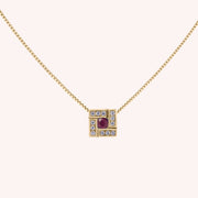 Girocollo Athena Rubino 2 Oro giallo - Varengo Gioielli