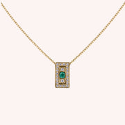 Girocollo Athena Smeraldo Oro giallo - Varengo Gioielli