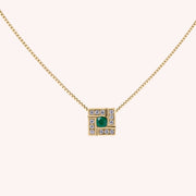 Girocollo Athena Smeraldo 2 Oro giallo - Varengo Gioielli