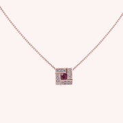 Girocollo Athena Rubino 2 Oro rosa - Varengo Gioielli